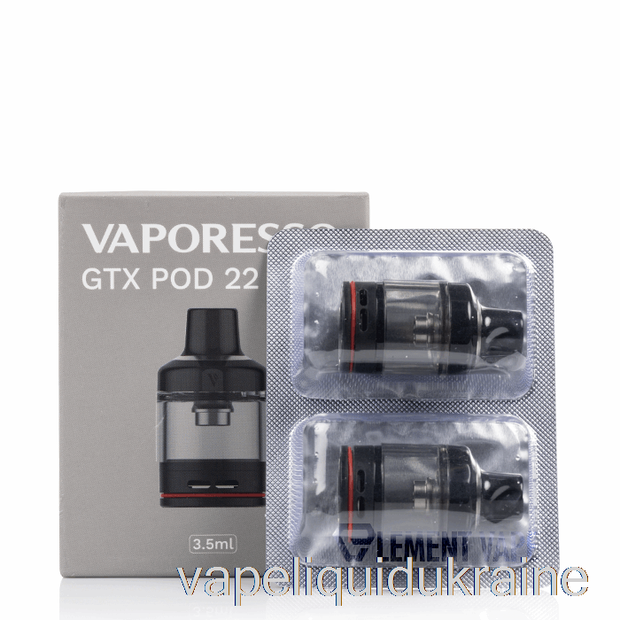 Vape Ukraine Vaporesso GTX POD 22 & 26 Replacement Pods 3.5mL GTX 22 Pods